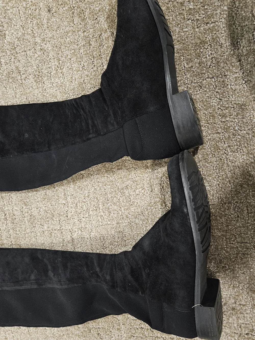 Black Over-the-Knee Women’s Suede Stretch Boots